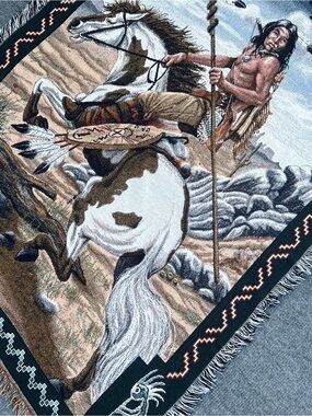 Vintage Native American Tapestry Quilt